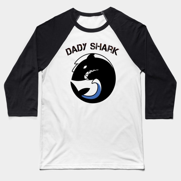 Dady Shark Baseball T-Shirt by StoreMoustafa